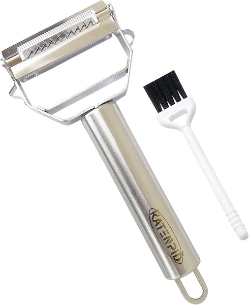 Ultra Sharp Vegetable Peeler?Stainless Steel 2 in 1 Julienne Vegetable Peeler Perfect for Carrot Potato Cucumber Gadget Vegetable Fruit (Silver)...
