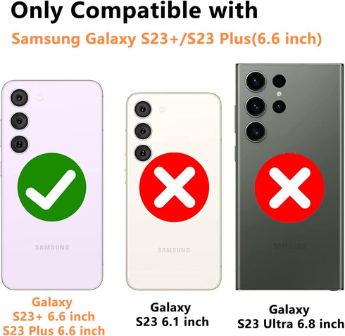 Designed for Samsung Galaxy S23 Plus Case Galaxy S23+ Case Gift Militay Grade Drop Protective Rugged Cover Shockproof Case for Galaxy S23 Plus Pho...