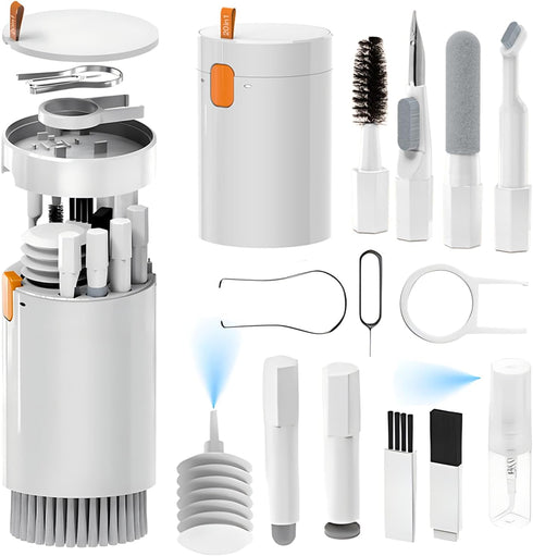 20 in 1 Multifunctional Cleaning Kit for Apple Airpods,iPhone,Pad Charging Port,Repair Cleaner Tool Kit for Camera Lens,Earbuds,Laptop,Mechanical ...
