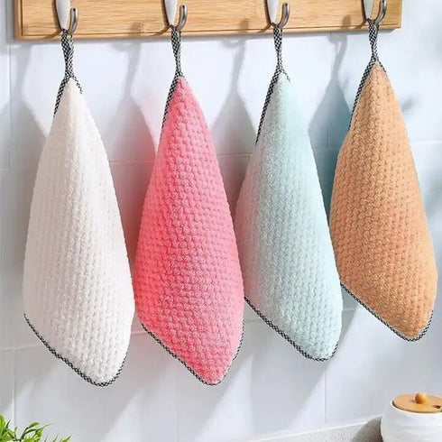 12pcs Reusable Rag Towel 3pcs/Color Non-Stick Oil Cleaning Home Use Kitchen Cleaning Supplies Super Absorbent...