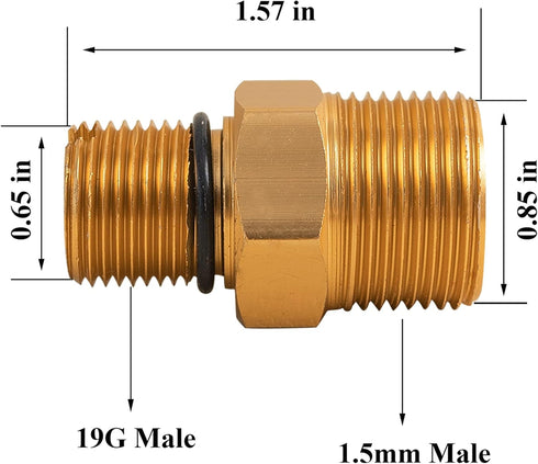 7106686 Outlet Connector for Gas Powered Pressure Washer Pumps, 19G & 1.5mm Male...