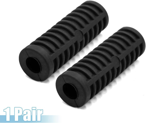 uxcell 1 Pair 15mm Rubber Nonslip Footrest Pedal Foot Peg Cover Shell Black for Motorcycle...