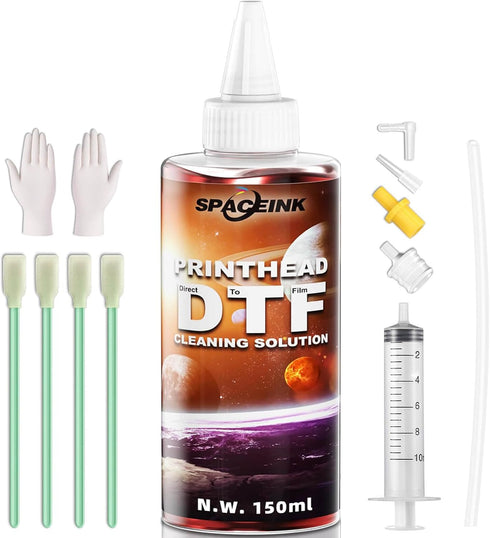 DTF Cleaning Solution150mL for Epson L805 XP15000 L1800 8550 R1390 XP600 Ink Printer?Compatible DTG Printer Print Head T Shirt Transfer Paper Liqu...