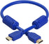 Cmple - HDMI Cable 1.5FT High Speed HDTV Ultra-HD (UHD) 3D, 4K @60Hz, 18Gbps 28AWG HDMI Cord Audio Return 1.5 Feet Blue...