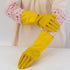 18.5inch Rubber Gloves Waterproof polyester Household Cleaning Gloves For DishWashing,Gardening,Painting(Medium)...