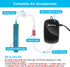 DaToo Aquarium Air Pump 2.5W/3W/4.5W 32GPH/64GPH/210GPH Powerful Airflow Fish Tank Oxygen Pump Single/Dual Outlet Quiet Aquarium Aerator with Comp...