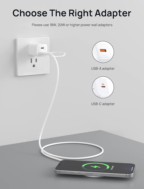 JSAUX Magnetic Wireless Charger Compatible for MagSafe Charger/iPhone 15/15 Pro/15 Plus/15 Pro Max/14/14 Pro/14 Plus/14 Pro Max/13/13 Pro/13 Pro M...