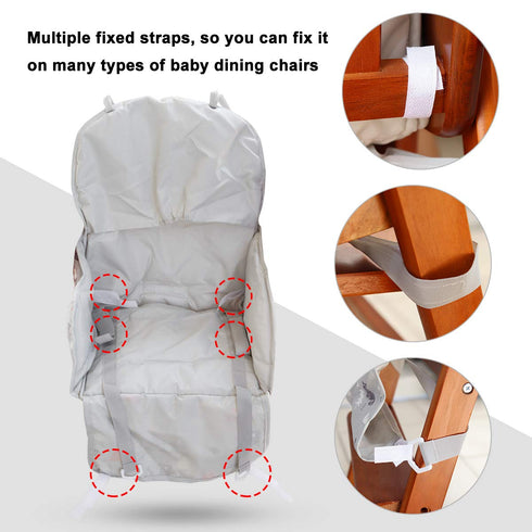 High Chair Pad, High Chair Cushion, Cute Pattern, Comfortable Seat Belt Design, Soft and Comfortable Seat Cushion Breathable Pad, Baby Sits More S...
