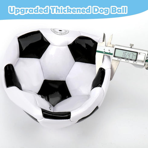 BABORUI Dog Toys Soccer Ball, 8" Interactive Dog Soccer Ball with Cover Tools, Durable Herding Ball for Small Medium Large Dogs...