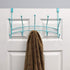 Home Basics Over The Door Clothes Hanger and Towel Rack with 5 Hooks Curved Arc Design | Durable Steel Material | Soft Sculpted Hooks with Balled ...