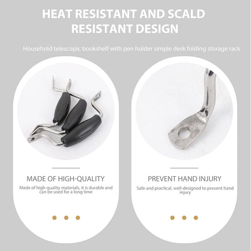 EXCEART Pot Cover Handles Pot Side Handles Replacement Pot Handle Grip Pot Side Handles Kitchen Cookware Supplies (Black) Metal Pot Lid Replacemen...