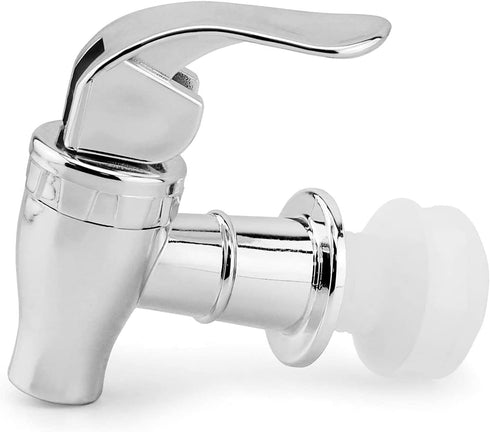 Cornucopia Brands Push Style Spigots for Beverage Dispenser Carafes (2-Pack), Replacement Lever Pour Spouts, Chrome Design Lock Open Style...