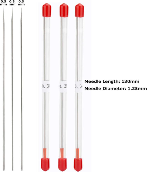 3PCS 0.3mm Airbrush Nozzle and Needles Replacement Parts for Airbrush Spray Gun...