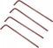 uxcell 5mm Ball End Hex Key Wrench, L Shaped Long Arm S2 Steel Repairing Tool, Metric 4 Pcs...