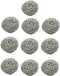 10 Packs Stainless Steel Sponge Scrubber Set, Metal Scouring Pad Stainless Steel Wire Washing Balls for Cookware Cleaning...