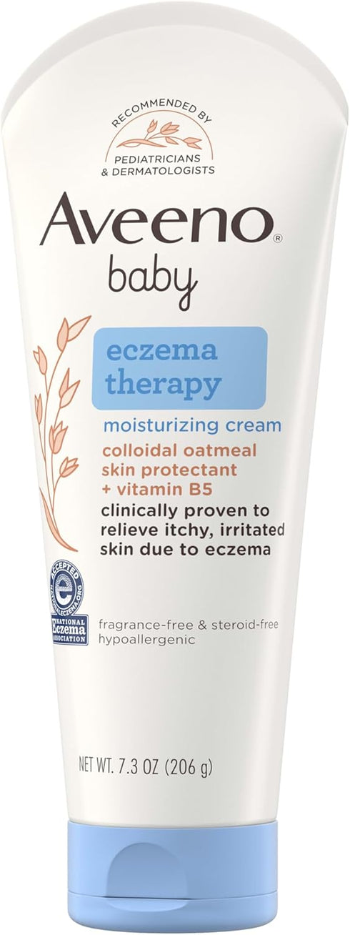 Aveeno Baby Eczema Therapy Moisturizing Cream, Natural Colloidal Oatmeal & Vitamin B5, Baby Eczema Cream for Dry, Itchy, Irritated Skin Due to Ecz...