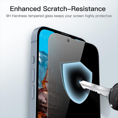 JETech Privacy Full Coverage Screen Protector for iPhone 14 6.1-Inch, Anti-Spy Tempered Glass Film, Edge to Edge Protection Case-Friendly, 2-Pack....