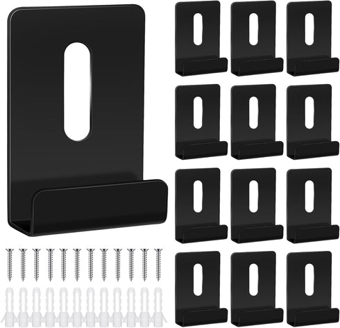 12 Pcs Metal Mirror Holder Clips Wide Channel Mirror Holder Frameless Mirror Mounting Hardware Mirror Hooks Heavy Duty Mirror Hangers Retainer Cli...