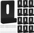 12 Pcs Metal Mirror Holder Clips Wide Channel Mirror Holder Frameless Mirror Mounting Hardware Mirror Hooks Heavy Duty Mirror Hangers Retainer Cli...