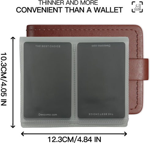 Set of 2 Plastic Wallet Insert for Credit Card Checkbook, Men Wallets Trifold Vinyl Credit Card Sleeves Holder...