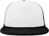 Flat Billed Trucker Hat Mesh Back S M L Adjustable Cap Solid Two Toned Snapback...