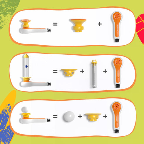 TOP BRIGHT 3-in-1 Montessori Toy for Toddler with Whistle, Ball Blowing, Floating Blow Pipe Balls – Sensory Baby Toy, Fine Motor Skills, Learning ...