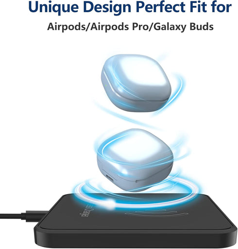 COO Wireless Charger 15W Max Fast Wireless Charging Stand, Wireless Phone Charger for iPhone 14/13/12/11/X/XS Max/XR/8, Samsung Galaxy S22/S21/S20...