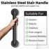 Metal Industrial Stairs Grab Wall Handrail Staircase Steps Indoor Exterior Outdoor Deck Hand Rail Safety Grab Bar (Matte Black) Handle for Stairs ...