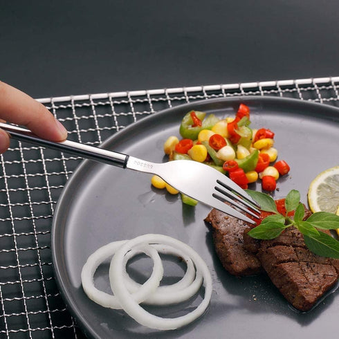 Portable Travel Utensils with Case 3 Pieces Reusable Silverware Set To Go Office Flatware Set Stainless Steel Fork, Spoon, Knife Portable Cutlery ...
