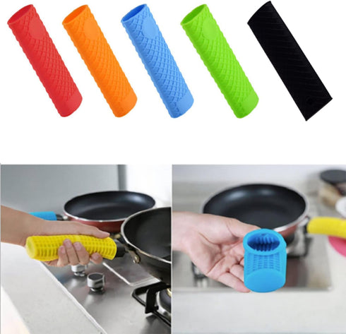 MroMax Silicone Hot Handle Holder 6.1 Inch Non Slip Potholder Heat Resistant Pot Handle Sleeve for Cast Iron Pot Woks Frying Pans Griddles Skillet...