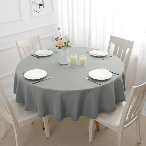 Romanstile Round Waterproof Tablecloth, Stain Resistant Washable Table Cloths Wrinkle Free Polyester Table Covers for Kitchen Dining Party Wedding...