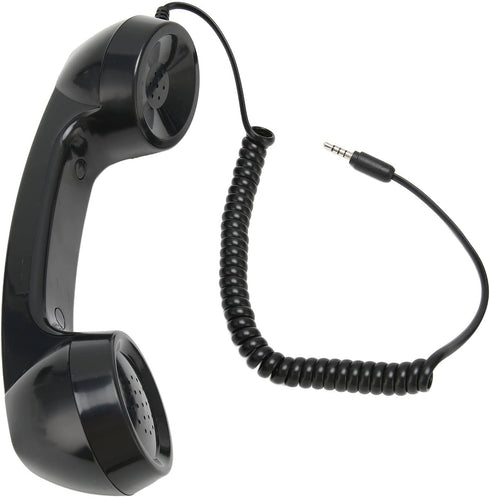 Retro Phone Handset, Vintage Retro 3.5Mm Telephone Handset Cell Phone Receiver, Radiation Proof Handheld Cell Phone Microphone for Mobile Phones C...