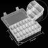 Kalolary 24 Girds Clear Plastic Organizer Container Jewelry Storage Box with Adjustable Divider Removable Grid Compartment for Beads Earring Conta...