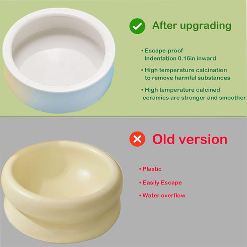 Reptile Food Dish, Escape Proof Water bowl, Ceramic Feeding Dish for Lizard,Leopard Gecko, Bearded Dragon, Hermit Crab...