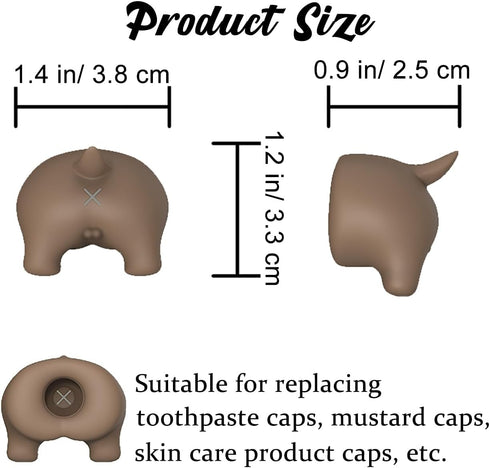 Self-Closing Toothpaste Cap, Toothpaste-Saver Silicone Cap with Self-Sealing Tip - Stylish See-Through Design, Fun Dog Toothpaste Dispenser. (4 Pc...
