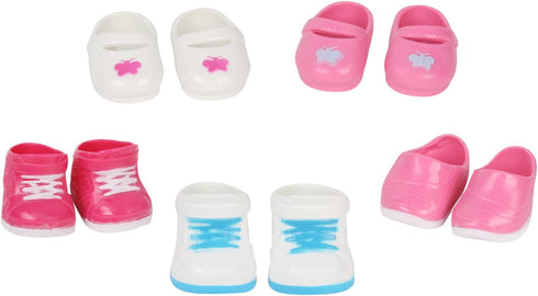 Shoes Toys for Mini Doll ?5 Pairs of Shoes for 15-16 Inch Doll Toy, Toy Boots Sneakers Sport Shoes...