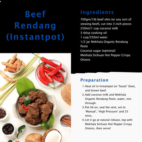 Mekhala Organic Malaysian Rendang Cooking Paste. VEGAN. GLUTEN-FREE. NO ADDED SUGAR. Versatile. HOT (3.53oz)...