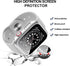 BHARVEST 2 Pack Hard PC Case Compatible with Apple Watch SE 2022/Series 6/5/4/SE 44mm, Case with Tempered Glass Screen Protector Overall Bubble-Fr...