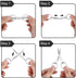 2 Pieces Stainless Steel Scissors Anti-Rust Folding Scissors Glasses-Shaped Mini Shear for Home and Travel Use...