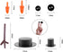 800pcs Christmas Snowman DIY Craft Kit Including 80 Mini Black Top Hats, 80 Carrot Snowman Noses, 160 Snowman Hands, 480 Tiny Black Buttons for Ch...