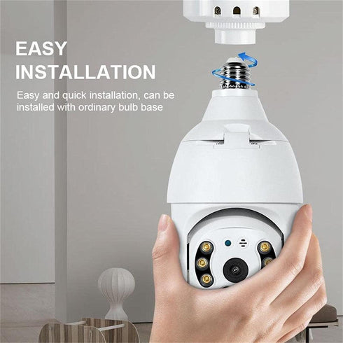 360° Security Cameras Wireless Outdoor, 2.4GHz & 5GHz WiFi Light Bulb1080p Security Camera Wireless Light Socket Smart Cameras for Home Security, ...