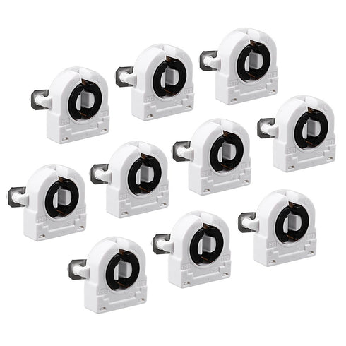uxcell 10Pcs T8 Fluorescent Light Holder G13 Base Non-Shunted Tombstone Lamp Socket AC 500V 2A for LED Fluorescent Tube...