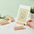 OLYCRAFT 20PCS Wood Place Card Holders Wood Name Card Holder Table Number Stands for Wedding Party Events Decoration Double Side Display Mini Blac...