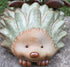 Cute Hedgehog shaped Vase Pot Home Decoration for small Succulent Plants Cartoon Flower Pot Hedgehog Succulent planter with drainage hole succulen...