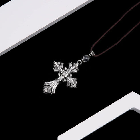 Car Pendant Metal Diamond Hanging Cross Auto Interior Rearview Mirror Dangle Ornament Accessories Gifts...