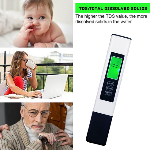 TDS Meter 4 in 1 Digital Water Tester Temperature Meter Accurate Reliable 0-9990 PPM for Drinking Water RO/DI System Aquariums Pools...