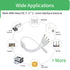 Security-01 2-Pack 1 to 4 Way DC Power Splitter Cable, Plug 5.5mm x 2.1mm, for CCTV Camera, LED Strip Light and More,White...