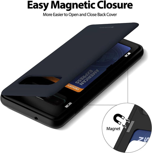 GOOSPERY Galaxy S10 Wallet Case with Card Holder, Protective Dual Layer Bumper Phone Case (Midnight Blue)...