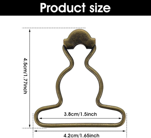 12Pcs Suspender Clips Dungaree Overall Buckles Matal Overall Clasp Replacement 1.5 Inch Overall Clips...