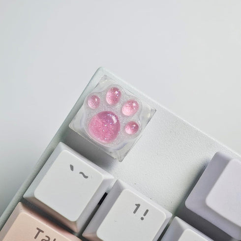 Cat Claw Keycap Backlight Keycap Cute Resin Keycap ESC Keycap Replacement for Cherry MX Switch Mechanical Keyboard DIY Decoration (Pink)...